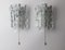Ice Glass Wall Lamps by Jt Kalmar for Kalmar Silver, 1970s, Set of 2 1
