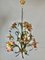 Tole Flower Chandelier, France, 1950s 1