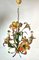 Lámpara de araña Tole Flower, años 50, Imagen 4