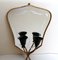 Italienische Vintage Wandlampen mit Spiegel mit dekoriertem Schleifstein, 1953, 2er Set 6