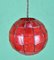 Red Plastic Tulip Lamp, 1970s 5