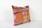 Turkish Pastel Wool Kilim Cushion Cover, 2010s 3