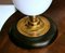 Art Deco Table Lamp in Opaline Glass, Brass and Wood from Mazda, Image 11