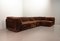 Chocolate Brown Modular Sofa from Roche Bobois, France, 1970s, Set of 5 7