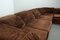 Chocolate Brown Modular Sofa from Roche Bobois, France, 1970s, Set of 5 10