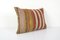 Turkish Handwoven Striped Kilim Cushion Cover, 2010s 3