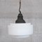 Mid-Century French Brass and Opaline Pendant Light 4