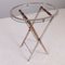 Vintage Silver-Plated Serving Table with Removable Plate, 1980s, Image 3