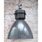 Vintage Industrial Gray Enamel Factory Pendant Lamps, Image 5