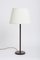 Mid-Century Brown Leather Table Lamp, 1950s 2