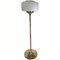 Art Deco Patinated Brass Low Floor Lamp, 1920s, Image 1