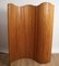 Art Deco French Patinated Pine Screen attributed to Jomain Baumann, 1940s 4