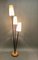 3-Leuchten Stehlampe, Frankreich, 1950er 2