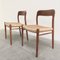 Danish Teak Model 75 Dining Chairs by Niels Otto Moller for J.L. Møllers, 1960s, Set of 2 6