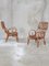 Chaises en Bambou avec Table, Italie, 1960s, Set de 3 2