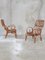 Italian Chairs in Bamboo with Table, 1960s, Set of 3 2