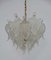 Chandelier with Murano Glass Leaves from Mazzega, 1970s 2