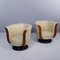 Vintage Art Deco Leather Club Chairs, 1980s, Set of 2 2