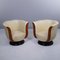 Vintage Art Deco Ledersessel, 1980er, 2er Set 13