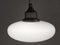 Lampe à Suspension Ovale Ajustable en Verre Opalin et Acier, Italie, 1960s 5