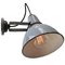 Vintage Industrial Grey Enamel Wall Light from Benjamin Electric Manufacturing Company, USA 2