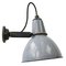 Vintage Industrial Grey Enamel Wall Light from Benjamin Electric Manufacturing Company, USA 1