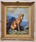 Josep Serrasanta, Dog, 1960s, Oil on Canvas, Framed 24