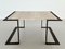 Mid-Century Italian Coffee Table in Travertine and Marble with Metal Base, 1970 1