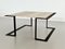 Mid-Century Italian Coffee Table in Travertine and Marble with Metal Base, 1970, Image 8