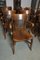 Antique Identical Office Chairs in Oak, 1920s, Set of 11 4