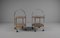 Oak and Chrome Folding Serving Carts, 1970s , Set of 2, Image 1