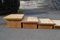 Modular Pink Mosaic and Inlaid Oak Coffee Table, 1960s, Set of 4 6