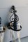 Italienische Tavernen Wandlampen aus schwarzem Metall & Glas, 1950er, 2er Set 7