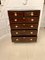 Antique George III Figured Mahogany Inlaid Chest of Drawers, 1800s 3
