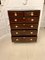 Antique George III Figured Mahogany Inlaid Chest of Drawers, 1800s, Image 3