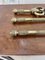 Antique George III Brass Fire Irons, 1820s, Set of 3 7
