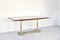 Italian Dining Table in Teak, Brass and Marble, 1960s 3