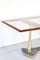 Italian Dining Table in Teak, Brass and Marble, 1960s 2