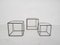 Isocele Glass and Metal Nesting Tables attributed to Max Sauze, France, 1970s, Set of 3, Image 4