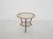 Round Glass and Rattan Side Table from Rohe Noordwolde, the Netherlands, 1950s 3