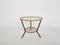 Round Glass and Rattan Side Table from Rohe Noordwolde, the Netherlands, 1950s 1