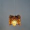 Lampada da soffitto a forma di fiore color ambra, Scandinavia, anni '60, Immagine 7