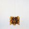 Scandinavian Amber Colored Ceiling and Window Flower Pendant, 1960s 4
