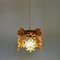Scandinavian Amber Colored Ceiling and Window Flower Pendant, 1960s 5
