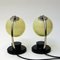 Lampes de Bureau en Forme de Globe Art Déco en Verre Opalin, 1940s, Set de 2 8