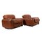 Piumetto Sofa and Armchairs in Leather attributed to Arrigo Arrigoni & B Studio for Busnelli, Italy, 1972, Set of 3 7