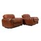 Piumetto Sofa and Armchairs in Leather attributed to Arrigo Arrigoni & B Studio for Busnelli, Italy, 1972, Set of 3, Image 7