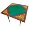 19th Century French with Intarsia Folding Handkerchief Card Table 1