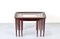 Tables Gigognes en Acajou par Ico Parisi, Italie, 1960s, Set de 3 1