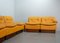 Gelbes modulares Ledersofa Set von Dreipunkt, 1970er, 4er Set 11